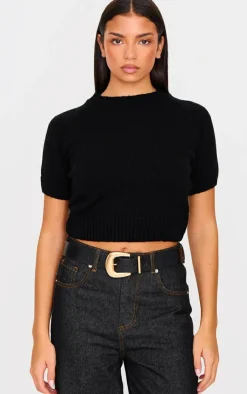PrettyLittleThing Knitted Tops*Knit T Shirt