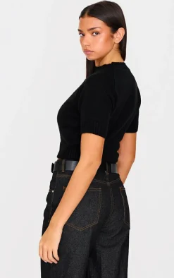 PrettyLittleThing Knitted Tops*Knit T Shirt