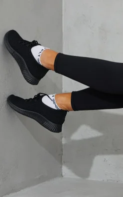 PrettyLittleThing Sneakers*Knitted Lace Up Sports Sneakers