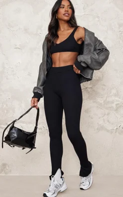 PrettyLittleThing Knitted Two Piece Sets*Knitted Split Hem Flare Pants