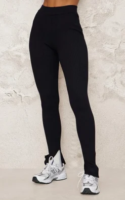 PrettyLittleThing Knitted Two Piece Sets*Knitted Split Hem Flare Pants
