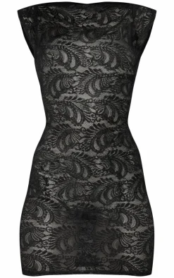 Lace Boat Neck Mini Dress-PrettyLittleThing Outlet