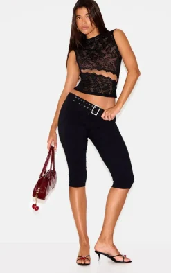 Lace Cut Out Detail Long Top-PrettyLittleThing New