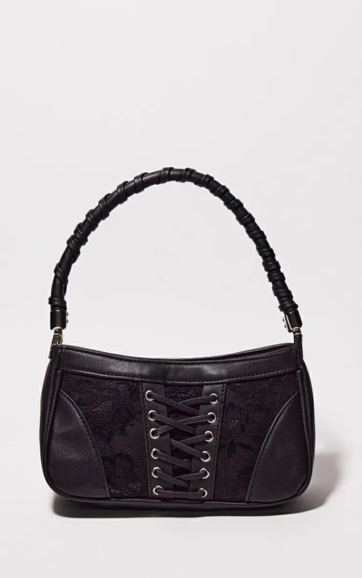 PrettyLittleThing Shoulder Bags*Lace Detail Shoulder Bag