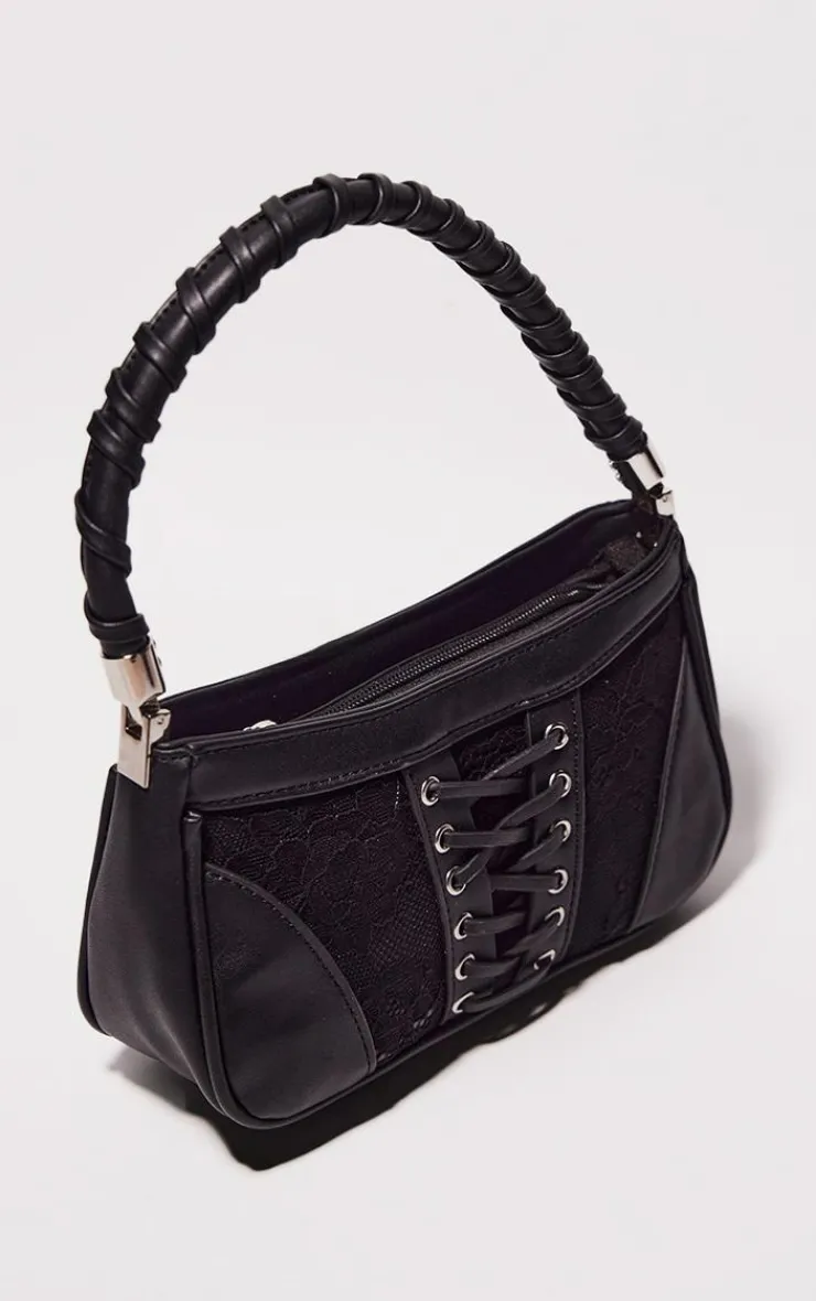 PrettyLittleThing Shoulder Bags*Lace Detail Shoulder Bag