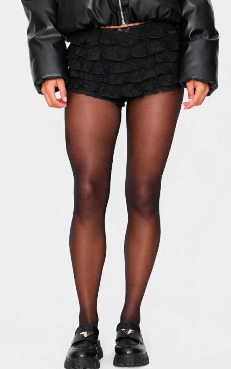 Lace Low Rise Frilly Bloomers-PrettyLittleThing Sale