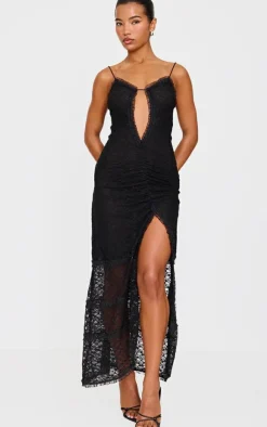 Lace Mesh Cut Out Maxi Dress-PrettyLittleThing