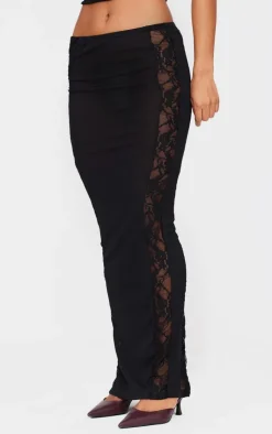 Lace Panel Detail Maxi Skirt-PrettyLittleThing Best