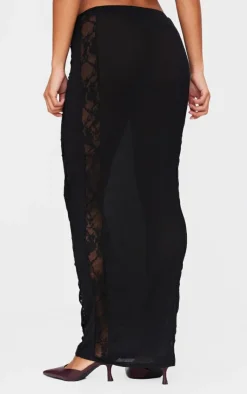 Lace Panel Detail Maxi Skirt-PrettyLittleThing Best