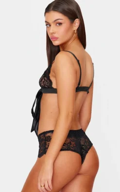 PrettyLittleThing Christmas Shop*Lace Ribbon Tie Lingerie Set
