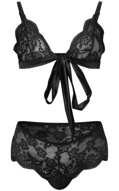 PrettyLittleThing Christmas Shop*Lace Ribbon Tie Lingerie Set