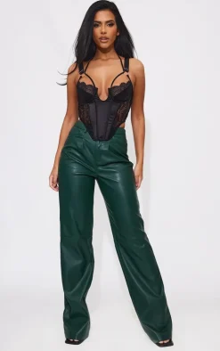 PrettyLittleThing Corsets*Lace Satin Mix Thick Strap Corset