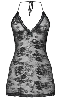 PrettyLittleThing Christmas Shop*Lace Slip Dress and Thong Lingerie Set