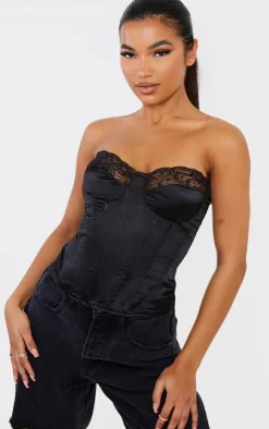 PrettyLittleThing Corsets*Lace Trim Satin Corset
