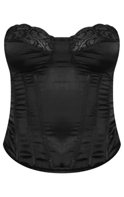 PrettyLittleThing Corsets*Lace Trim Satin Corset