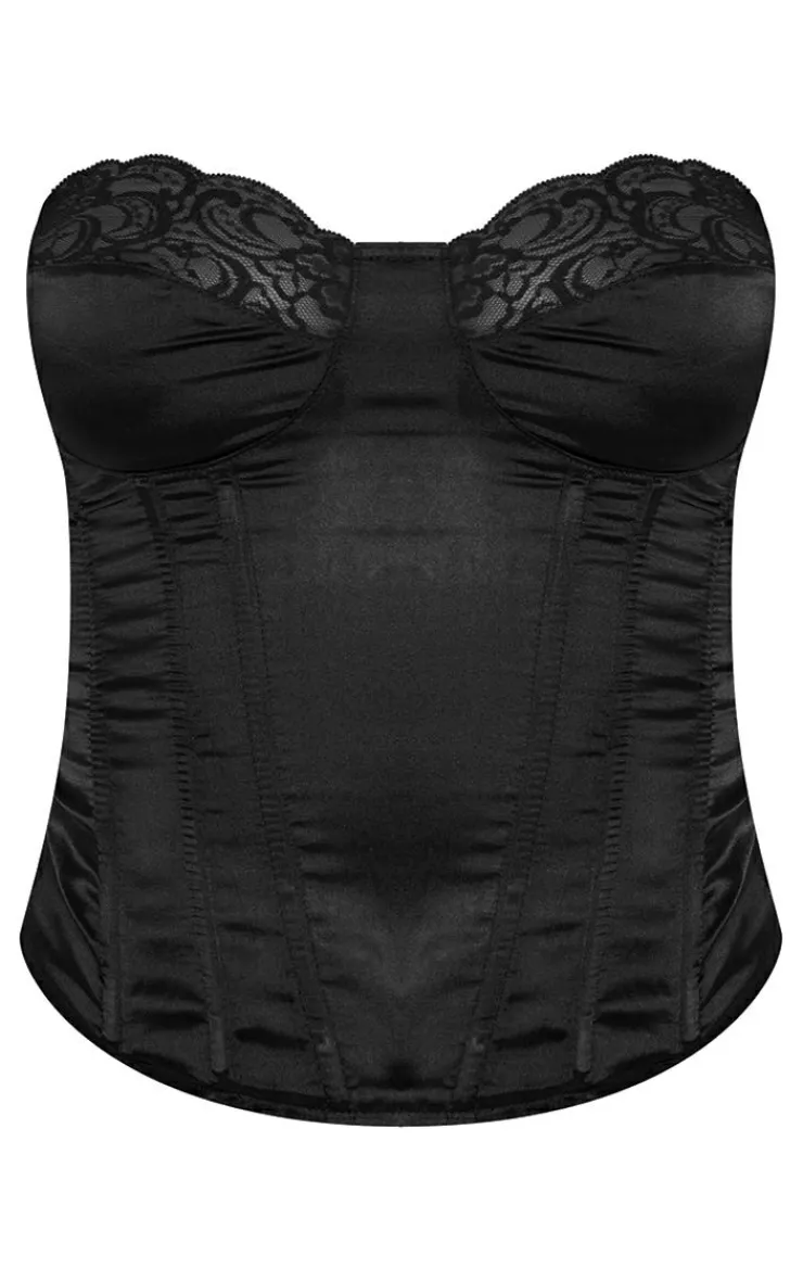 PrettyLittleThing Corsets*Lace Trim Satin Corset
