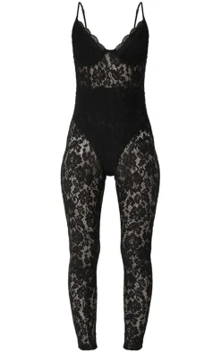 Lace Underwired Corset Strappy Jumpsuit-PrettyLittleThing New