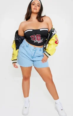 PrettyLittleThing Sleeveless Tops*Lace Up Back Sport Printed Corset