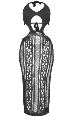 Laddering Crochet Cross Front Maxi Dress-PrettyLittleThing Sale