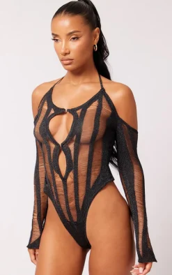 Laddering Knit Ring Detail Bodysuit-PrettyLittleThing Best
