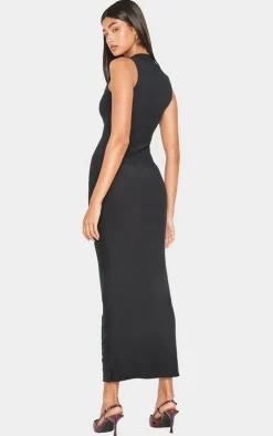 Lined Mesh Asymmetrical Knotted Midaxi Dress-PrettyLittleThing Online