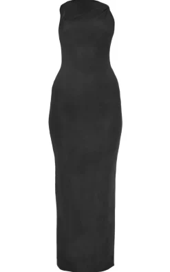 Lined Mesh Asymmetrical Knotted Midaxi Dress-PrettyLittleThing Online