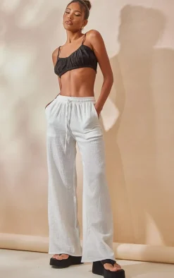 PrettyLittleThing Bralets*Linen Feel Pleated Bralet