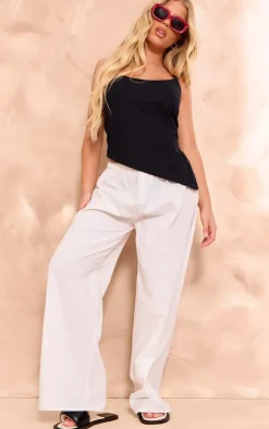 PrettyLittleThing Camisole*Linen Strappy Asymmetric Cami Top