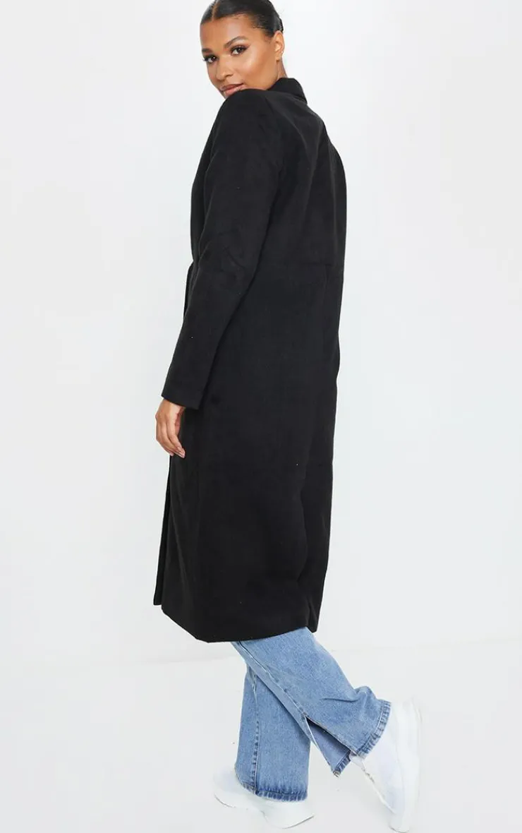 PrettyLittleThing Wool Coats*Longline Double Breast Coat
