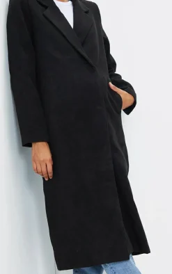 PrettyLittleThing Wool Coats*Longline Double Breast Coat