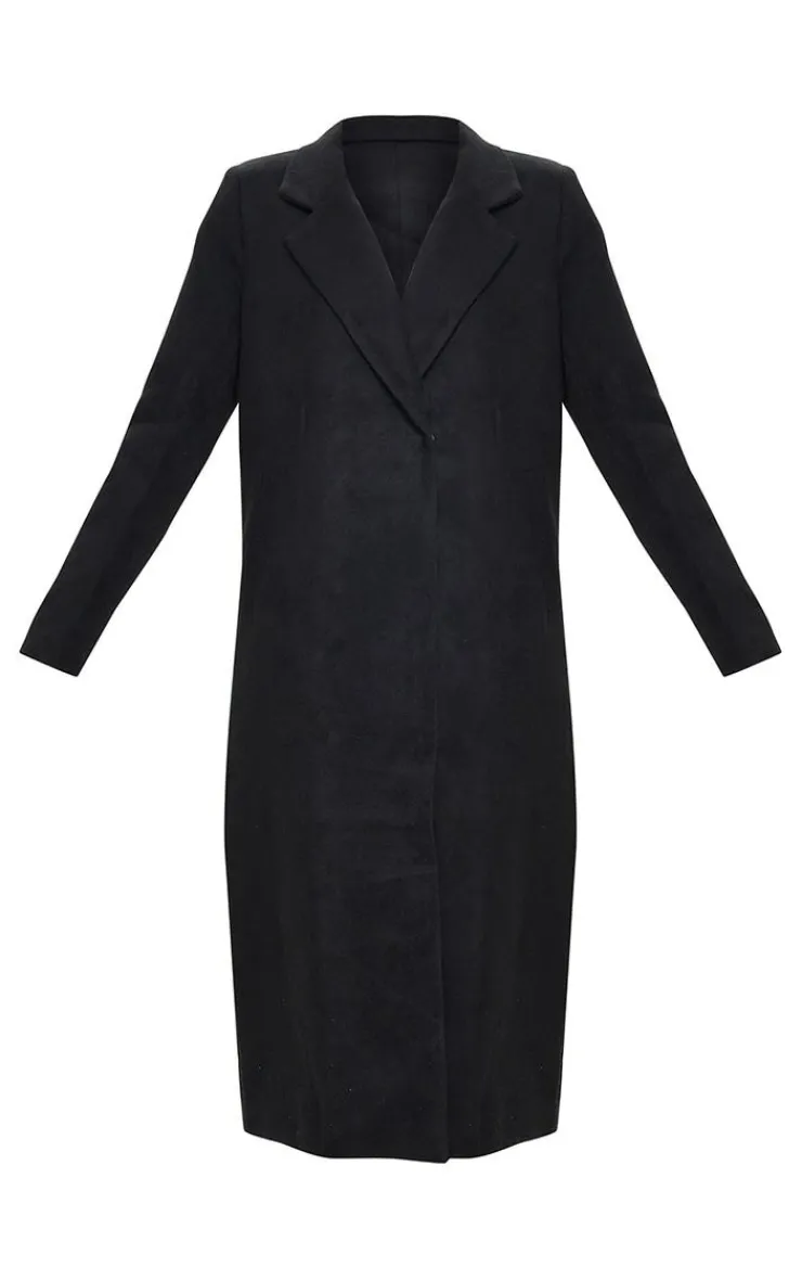 PrettyLittleThing Wool Coats*Longline Double Breast Coat