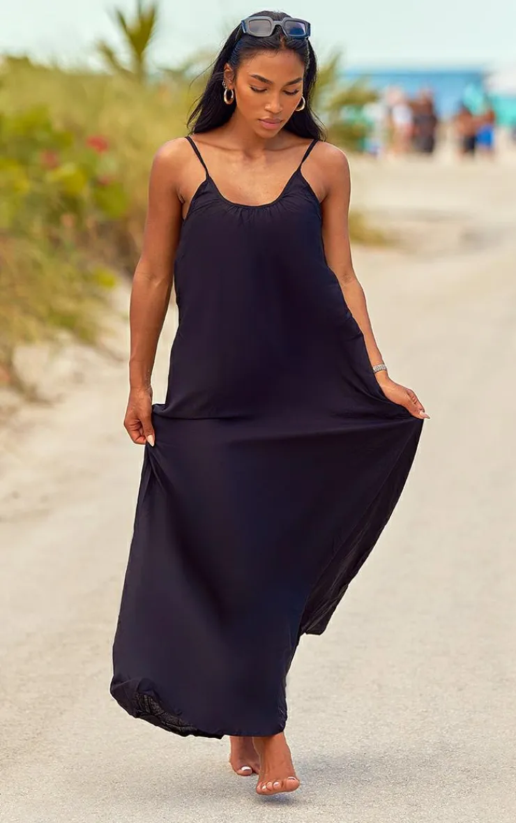 PrettyLittleThing Christmas Shop*Low Back Oversized Maxi Beach Dress