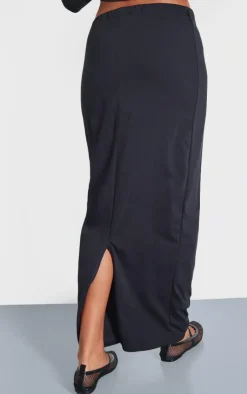 Sale PrettyLittleThing Low Rise Maxi Skirt Black