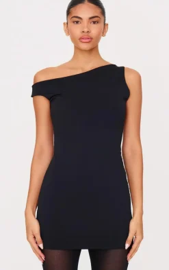 Matte Asymmetric Mini Dress-PrettyLittleThing Sale