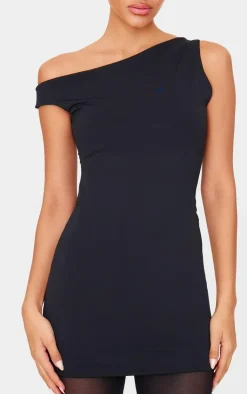 Matte Asymmetric Mini Dress-PrettyLittleThing Sale