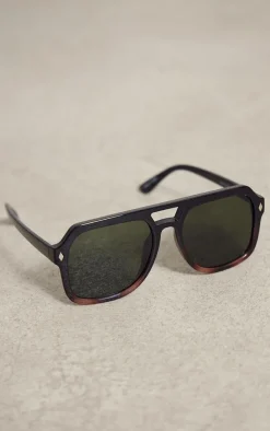PrettyLittleThing Aviator Sunglasses*Matte Ombre Aviator Sunglasses