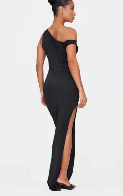 Matte Sculpt Asymmetric Neck Maxi Dress-PrettyLittleThing Clearance