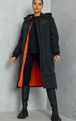 PrettyLittleThing Puffer Jackets*Maxi Contrast Hooded Puffer