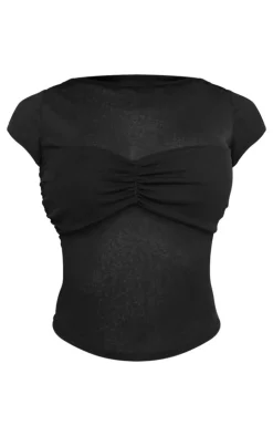 PrettyLittleThing T-Shirts*Mesh Bust Panel Detail Tshirt