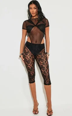 Mesh Knot Bust Panel Detail Body-PrettyLittleThing Discount