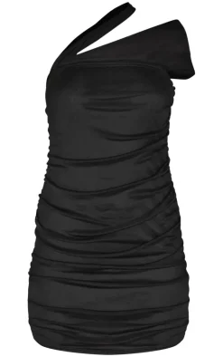 Mesh Neck Detail Mini Dress-PrettyLittleThing Discount