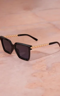 PrettyLittleThing Square Sunglasses*Metal Arm Detail Sqaured Sunglasses
