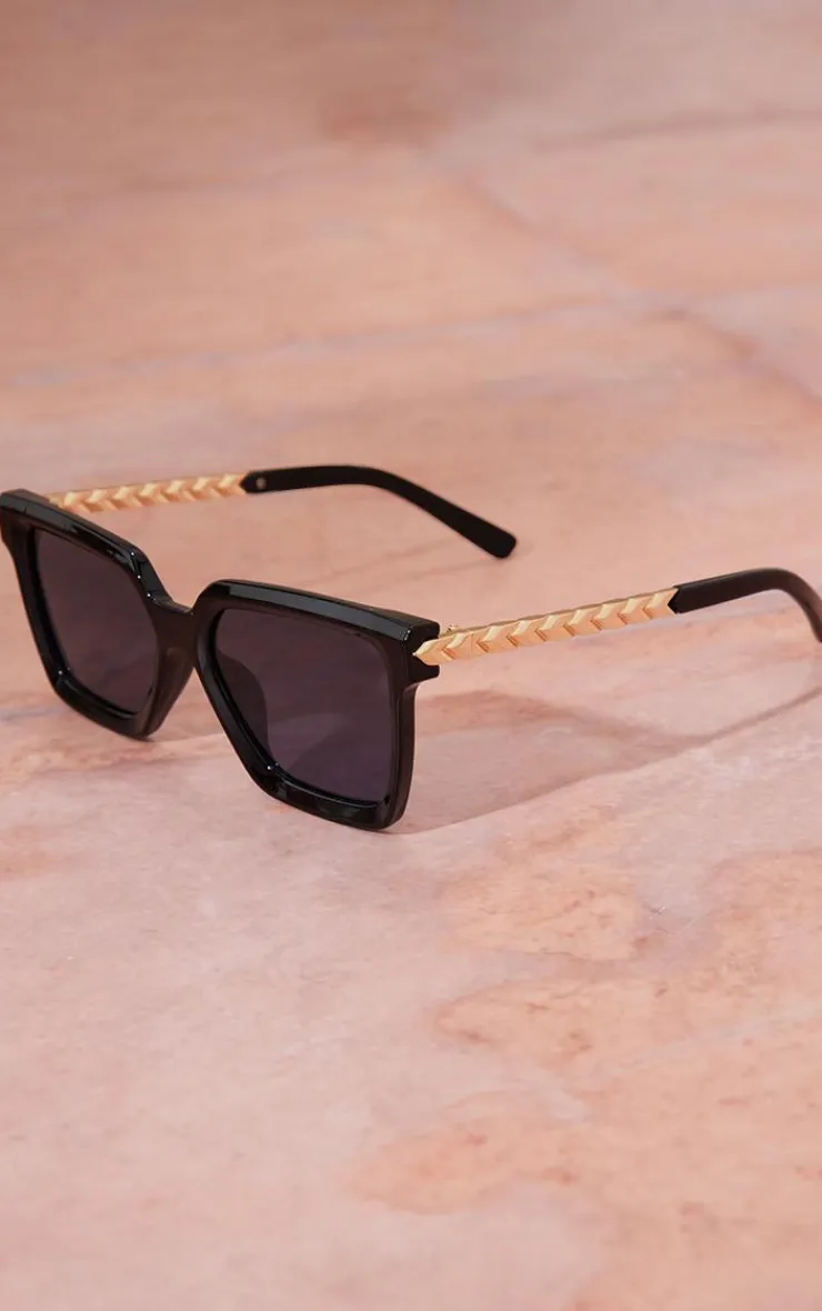 PrettyLittleThing Square Sunglasses*Metal Arm Detail Sqaured Sunglasses