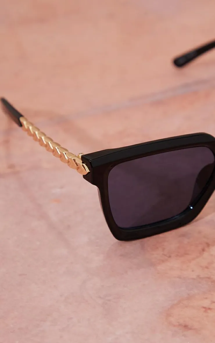 PrettyLittleThing Square Sunglasses*Metal Arm Detail Sqaured Sunglasses