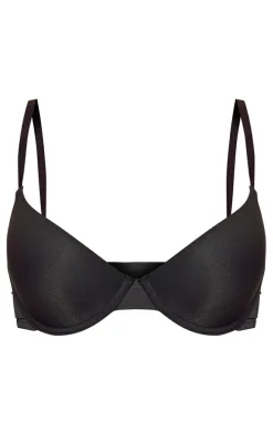 Black Microfibre T-shirt Cup Size Bra