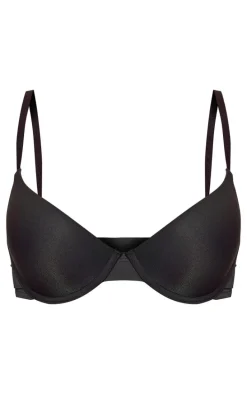 Black Microfibre T-shirt Cup Size Bra