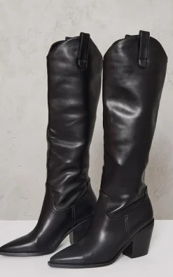 PrettyLittleThing Knee High Boots*Mid Calf Cowboy Boots
