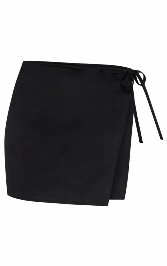 Black Mini Cotton Look Sarong