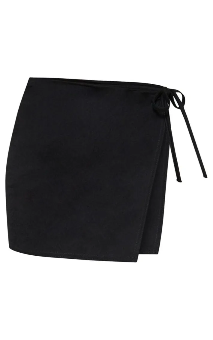 Black Mini Cotton Look Sarong