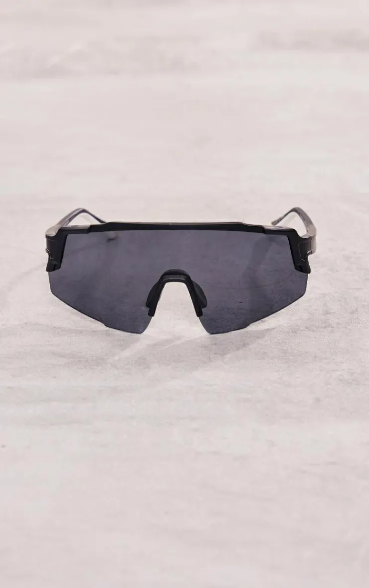 PrettyLittleThing Visor Sunglasses*Mirrored Lens Shield Sporty Visor Sunglasses